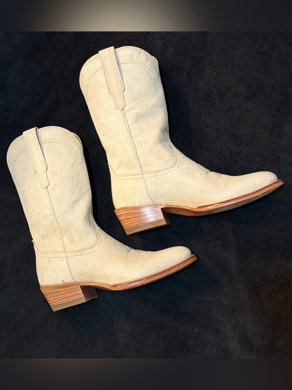 LIMITED RELEASE Tecovas Chloe Pearl Smooth Ostrich Cowgirl Boots - Picture 8 of 8